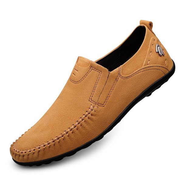 Casual Men's Leather Shoes Lazy Shoes Driving Shoes_vogvips.com