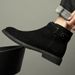 Chelsea Boots Men's Zipper Heightening Short Boots Men's Korean Version Medium-top Style High-top Men's Leather Boots_vogvips.com