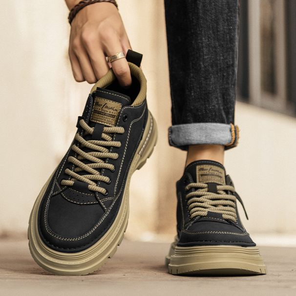 European Warm Series New 2025 Martin Autumn Winter High-top Fashion Leather Shoes Men's Casual British Work Boots_vogvips.com