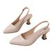 Foreign Trade Large Size Pointed Shallow Mouth Closed Toe Fashion Sandals For Women 2025 Summer New Versatile High_vogvips.com
