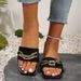 Metal Chain Fashion Casual Open-toed Outdoor Wear Flip-flops_vogvips.com