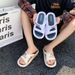 Trendy Men's For Summer Wear, Korean Version Cool Slippers, Fashionable And Personalized Thick Soled Beach Home Bathroom_vogvips.com