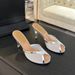 2026 In Stock New European American Fashion High-heeled With Round Toe, Embroidered Mesh And Suede, Sexy Outdoor Sandals Toe, Suede,_vogvips.com