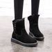 Winter Warm Snow For Women 2024 Autumn British Style Martin Boots Ins Internet Celebrity Side Zipper Fleece Short_vogvips.com