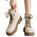 Women's Snow 2025 New Autumn Winter Fleece Lined Thickened Martin Thick Sole Short Boots Non-Slip Northeast Cotton Shoes_vogvips.com