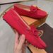 Dou TOD * Summer Versatile Small For Women Butterfly Knot Matte Leather Le Fu British Flat Single Shoes_vogvips.com