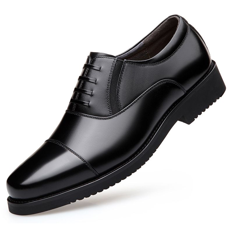 ct Suitable For All Seasons Genuine Three-Joint Business Casual Formal Breathable Security Work Height Increasing Men's Leather Shoes_vogvips.com