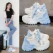 Women's Breathable Dad Spring 2025 New Thick Bottom Sports Heightening Mesh Surface Fashionable Casual Shoes_vogvips.com