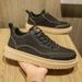 Autumn New Breathable Men's Versatile Thick Soled Sports Casual Board Leather Trendy Shoes_vogvips.com