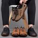 2025 Summer Men's Casual Leather Shoes Men's Shoes Hollow Soft Sole Soft Surface Beef Tendon Sole Non-slip Trend Shoes Beach Shoes Men_vogvips.com