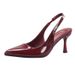 Women’s Shoes Simple Versatile Patent Leather High Heels Empty Back Elegant Sexy Party Dance Pointed Stiletto Sandals_vogvips.com
