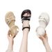 thick-soled Medium-heeled Rhinestone Sandals Women's Small Light And Fashionable Skirt Seaside Beach Shoes_vogvips.com