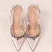 Women's Shoes New rhinestone high heels for women, stiletto pointed toe, elegant French style shoes, one strap closed toe sandals, party shoes_vogvips.com