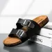 Fashion Classic Unisex Slippers Comfortable Summer Cork Shoes For Men Outdoor Sandals Microfiber Plus Size 36-46_vogvips.com