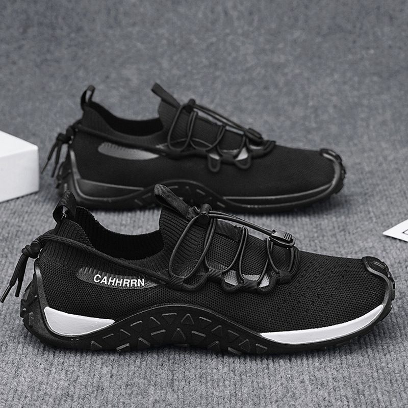 Men’s Shoes 2026 Summer Breathable Mesh Flyknit Sneakers, Non-slip Casual Height-increasing Trendy Dad Shoes For Teens And Runners_vogvips.com