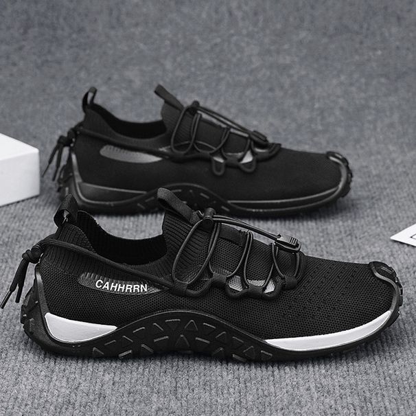 Men’s Shoes 2026 Summer Breathable Mesh Flyknit Sneakers, Non-slip Casual Height-increasing Trendy Dad Shoes For Teens And Runners_vogvips.com