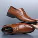 Euro Step Summer Carved Business Formal British Style Large Size Brogue Leather Hollow Perforated Men's Shoes_vogvips.com