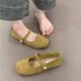 French Retro Light Mouth Red Single Shoes Female Gentle Fairy Suede Mary Jane Flat Women's Shoes_vogvips.com