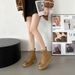 British Style Female Vintage Overalls Ankle Platform Martin Boots_vogvips.com