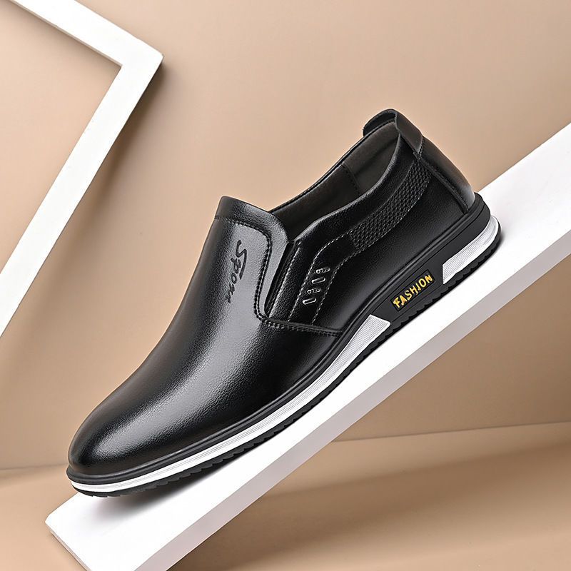 Large Size For Men 2024 New Item Soft Sole Non Slip Casual Single Business Leather Men's Shoes_vogvips.com