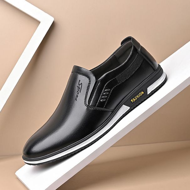 Large Size For Men 2024 New Item Soft Sole Non Slip Casual Single Business Leather Men's Shoes_vogvips.com
