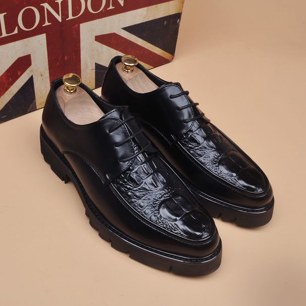 ct Business Leisure Leather Shoes For Men With Thick Soles And Elevated Inner Height, Trendy Korean Version High Heels,_vogvips.com