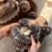 Women's Boots: Fur Winter Warm Thick Sole Anti-slip Fashion Design Sense Versatile Middle Boots,Brown/Grey,Free shipping_vogvips.com