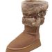 New Northeast Snow Boots High-end Plush Thickened Fluffy Boots Thick-soled Medium Tube Cotton Shoes Are Fashionable And Versatile_vogvips.com