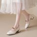 French-style Square-toed Soft Comfortable Women's With Chunky Heels, 2026 Spring Vintage Mary Jane Shoes, Extremely_vogvips.com