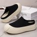 Summer Breathable Mesh Sneakers For Ladies Soft Sole Women S Casual Slip On Mules Slippers Flat Bottom Vulcanize Shoes_vogvips.com