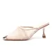 2026 Anti Collision Metal Pointed Mid Heel Half For Women's Outdoor Wear Summer New Commuting Style Cool Toe Slippers_vogvips.com