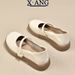 Genuine Leather Mary Jane Shoes Soft Sole Slip-On Flats For Women 2025 Spring Summer New Style To Match Dresses Loafers_vogvips.com