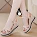 Women S Wedge Heel Shoes With Dresses Can Be Worn As Heightening Sandals For Ladies_vogvips.com