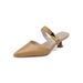Pointed Toe Mules For Women With Thin Heels, Summer 2026 New Style, Versatile High Heel Sandals_vogvips.com