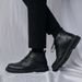 European Warm Series Light Mature Style Versatile Black Short Men Genuine Korean Version High-top Leather Shoes British Martin Men's Boots_vogvips.com