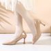 Spring Autumn New High Heels Women, Thin Heel, Professional Versatile Black Nude Color, Comfortable Long Standing, Soft_vogvips.com