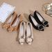 Mom Summer Rhinestone 2026 Spring Autumn New Style Hidd Loafers Pointed Toe Wedge Heel Black Office Work Shoes For_vogvips.com