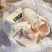 Womens Pink White Gradient Platform Sneakers With Classic Design Chunky Laces_vogvips.com