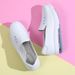 Air Cushion Nurse Shoes Women's Soft Soles Comfortable Non-slip Shallow Slit Thick Soles Mid-heel Medical Work Small White Shoes_vogvips.com