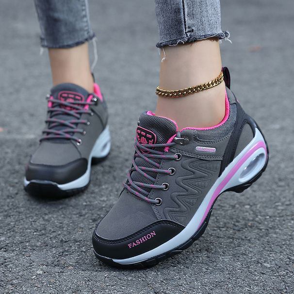 Autumn And Winter Outdoor Mountaineering Thick Elevated Rocker Non Slip Soft Sole Mom's Leisure Tourism Women's Shoes_vogvips.com