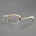 New High-End Frameless Reading Glasses Men, Fashionable Sophisticated, Blue Light Blocking, High Definition, Suitable_vogvips.com