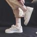 2025 Spring New White Sneakers, Versatile For All Seasons, Women's Fashionable Casual Shoes, Soft Sole Sports Shoes For Women_vogvips.com