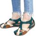 Women's Shoes 2025 Summer New European And American Retro Round-Toe Wedge Heel Roman Sandals With Cross Straps_vogvips.com