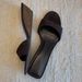 Women's Sheepskin Wedge Heel Sandals Simple Elegant Wood Grain High Heeled Sandals for Outdoor Wear Summer 2025_vogvips.com