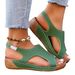 2025 New Plus Size Shoes Fish Mouth Cross Sponge Cake Thick Sole Velcro Women's Sandals Whsi_vogvips.com
