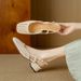 4cm~ Woven Hollow Sandals For Women 2024 Summer New Fashion Breathable Square Toe Medium Chunky Heel Open Back_vogvips.com
