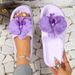 Romantic Phalaenopsis Flower Women Popular Slippers Beach Party Vacation Sweet Versatile Comfort Soft Flat Thick Sole Slippers_vogvips.com