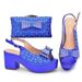 Bow embellish round head and tie thick sandals with the same color style dinner clutch bag_vogvips.com