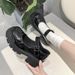 Mary Jane For Women, Plus Size, 2025 Spring New Style, Small Leather Shoes, Heel, Thick Sole, Versatile With Skirts,_vogvips.com