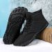 Men's And Women's Winter Snow Boots With Fleece Lining, Water-Resistant Oxford Fabric Upper, Anti-Slip Rubber Sole For Outdoor Activities_vogvips.com